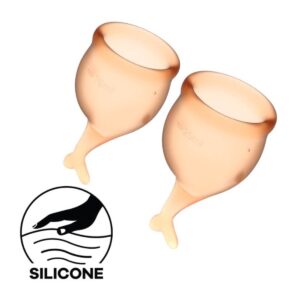 Menstruační kalíšky SATISFYER FEEL SECURE MENSTRUAL CUP oranžové