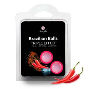 Olej masážní BRAZILIAN TRIPLE EFFECT 2 BALLS SET