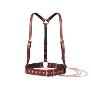 Postroj Liebe Seele Wine Red Body Harness vínový