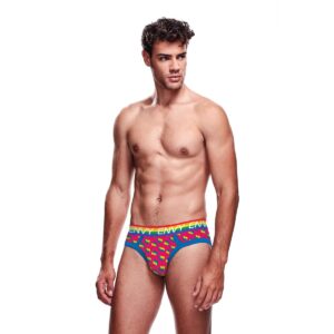 Slipy ENVY RAINBOW HEARTS BRIEF barevné M-L