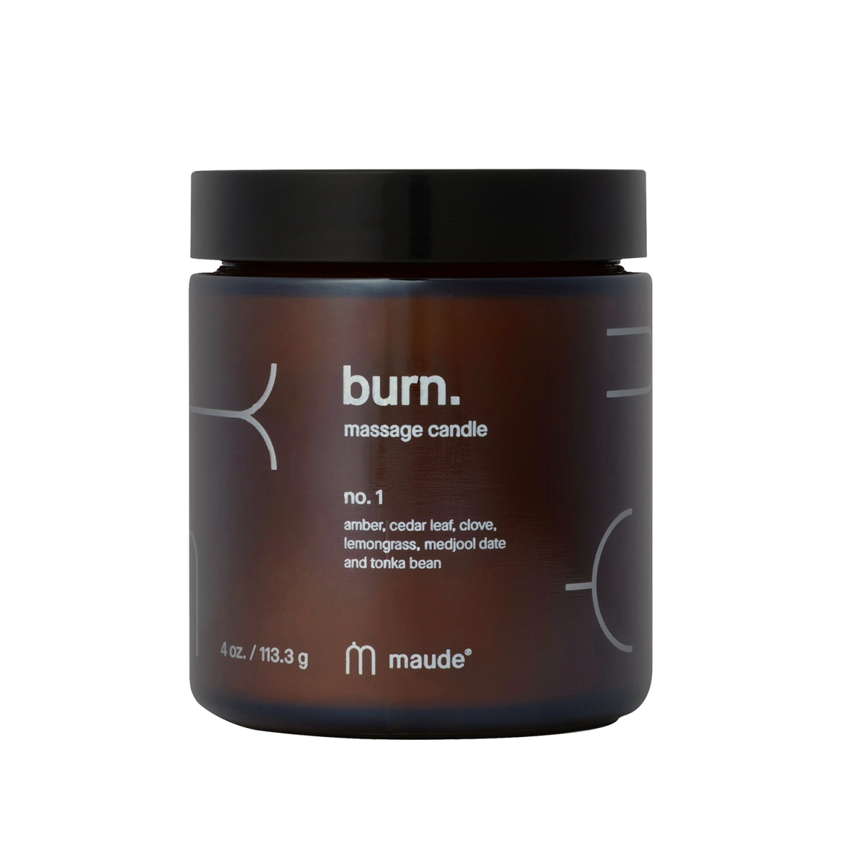 Svíčka masážní Maude BURN no.1 amber