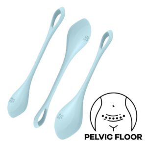 Vaginální činky SATISFYER YONI POWER 2 TRAINING sada modré