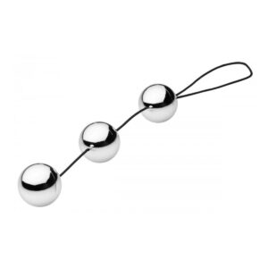 Vaginální kuličky XR Brands Greygasms The TRILOGY stříbrné