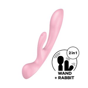 Vibrátor SATISFYER TRIPLE OH růžový