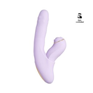 Vibrátor Svakom Duoglow Thrusting Beaded With Pulsating Stimulator fialový