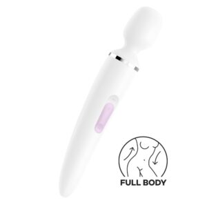 Masážní hlavice a vibrátor 2v1 SATISFYER WAND-ER WOMAN bílá