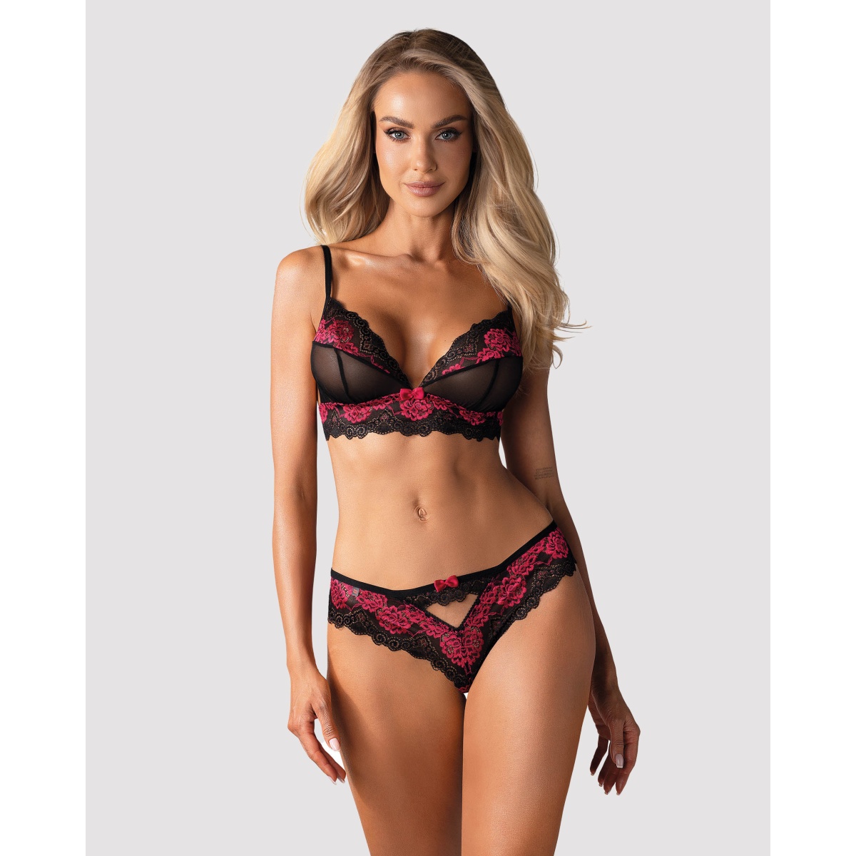 Souprava Obsessive TULIA fialová L-XL