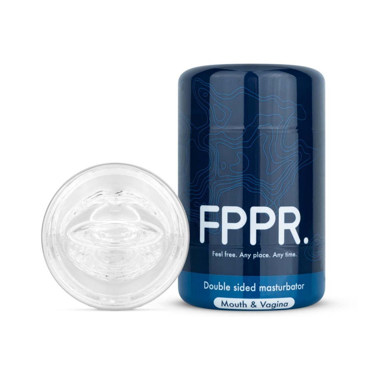 Masturbátor FPPR Double Sided Mouth & Vagina transparentní