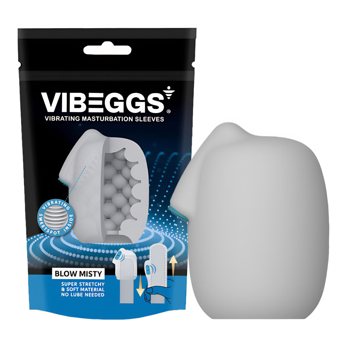 Masturbátor VIBEGGS BLOW MISTY vibračnÍ