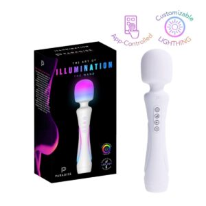 Masážní hlavice PARADISE PLEASURE PRODUCTS Illumination The Wand bílá