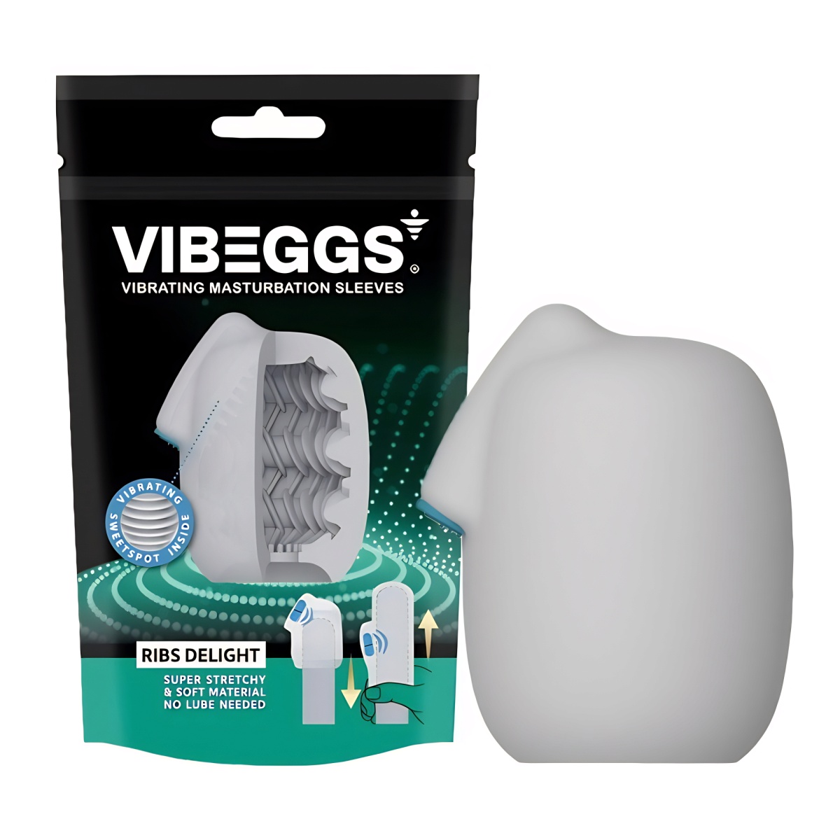 Masturbátor VIBEGGS RIBS DELIGHT vibrační